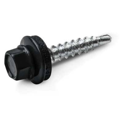Wkręt farmerski aluminium 5,5x35 mm w kolorze RAL 7016 opakowanie 250 szt.